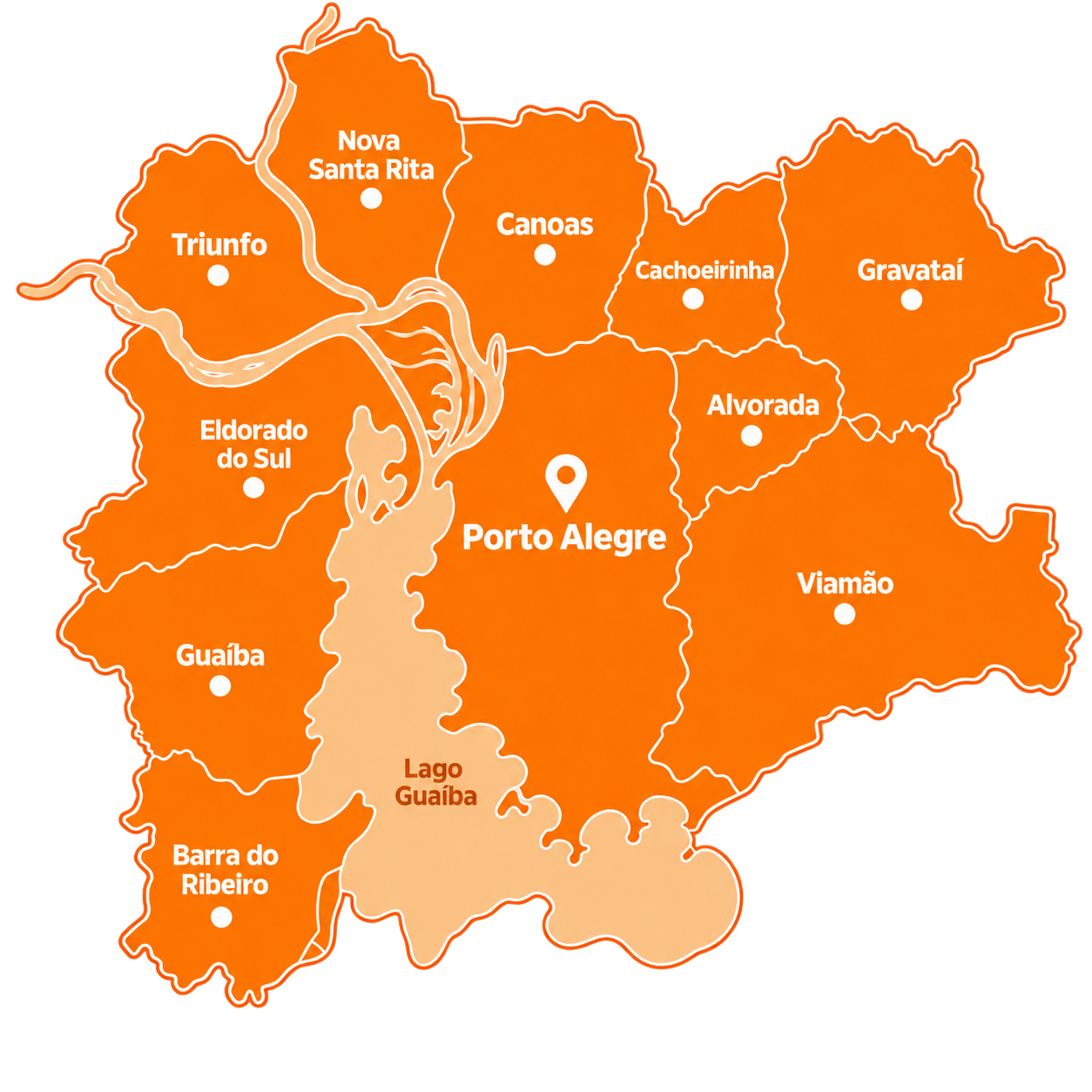 Mapa de atuação da CeasCred
